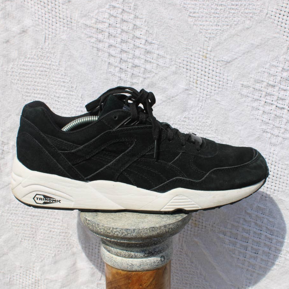 Puma Trinomic R698 Suede sz 9.5 359392-05 Black